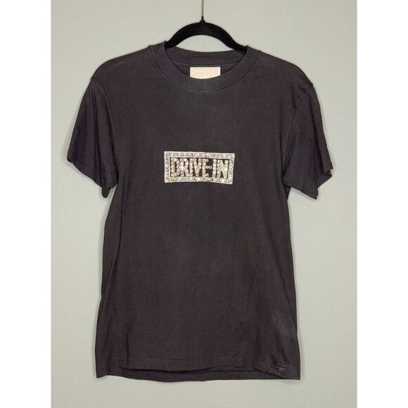 VTG Cache Women's Small Drive-In Gem Black Crewneck T-Shirt Made in Texas RARE - Picture 1 of 9